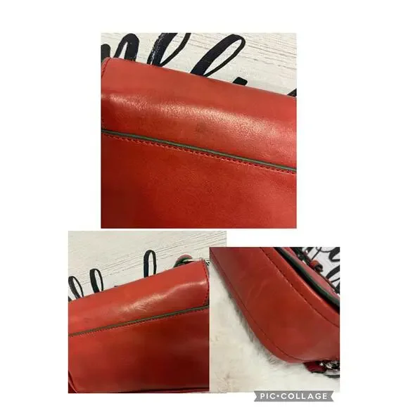 COACH Bleecker Penny Crossbody Bag Red Leather Turnlock NWT (Some Scuffing) - Picture 16 of 16